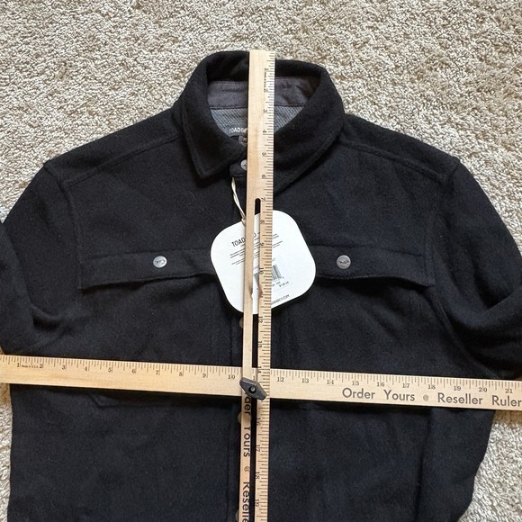 NWT Toad & Co. Men's Kennicott Wool Blend Button Up Shirt Jacket Black Sz Med - Picture 10 of 10